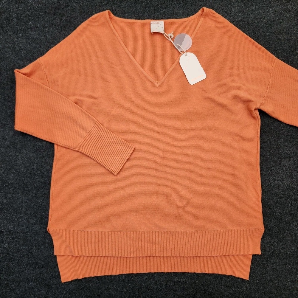 Kerisma Women's M/L Apricot Sweater Top Scandinavian Minimalist Quiet Luxury NEW
